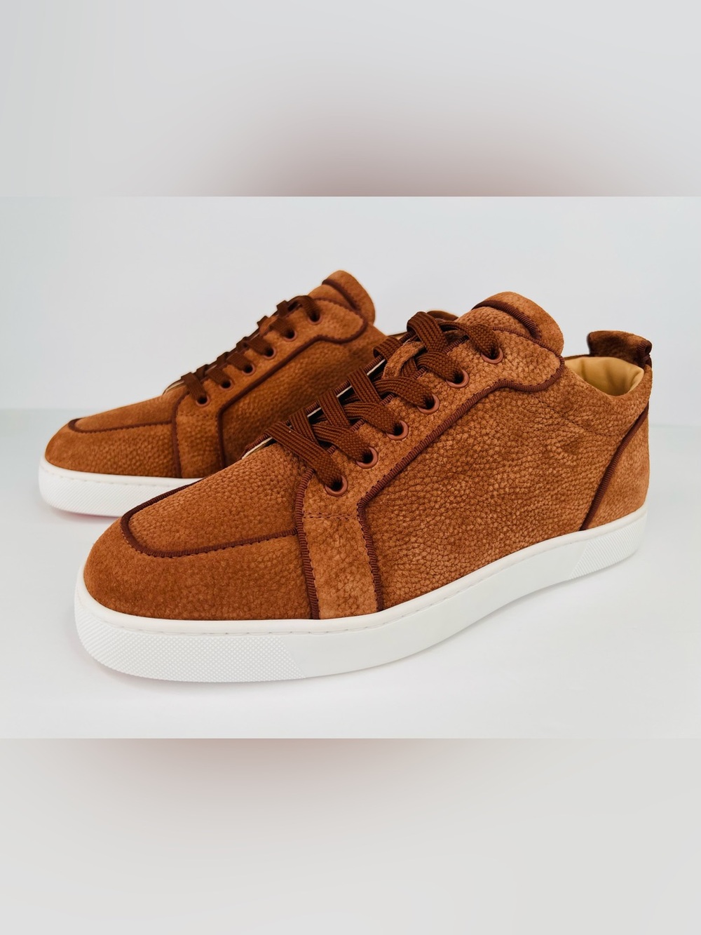CHRISTIAN LOUBOUTIN Rantulow Orlato Grain Suede Leather Sneakers EU 45- US 12 - Picture 11 of 11